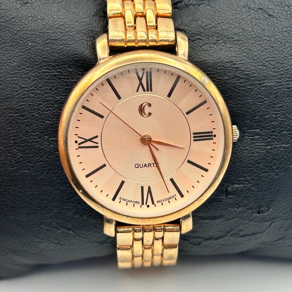 Charming Charlie Rose Gold Stainless Steel Women’s Watch Working New Battery